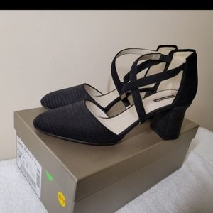 Giorgio Armani Nero d'orsay Block Heels